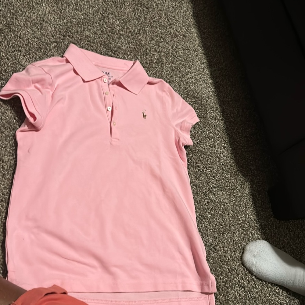Pink girl, Ralph Lauren shirt